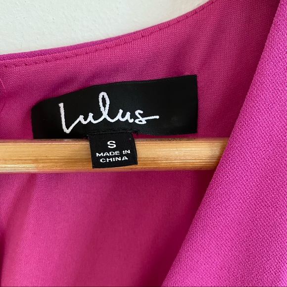 LULU’S Backstage Pass Magenta Cutout Dress NWT S - Picture 5 of 6